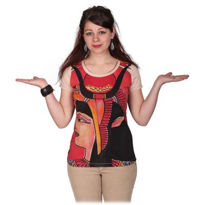 Dámské etno tričko Mirror s krátkým rukávem Cleopatra Beige | S, M, L