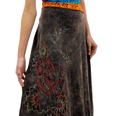 Dlouhá vyšívaná etno sukně Bhamini Akar