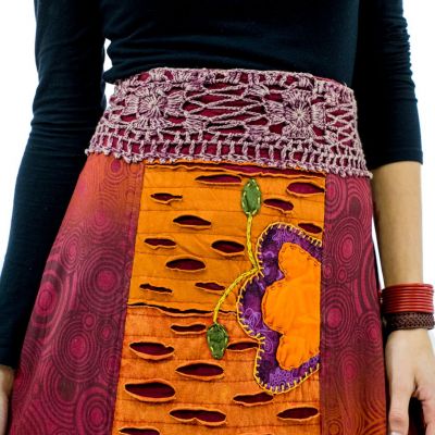 Dlouhá vyšívaná etno sukně Ipsa Anggur