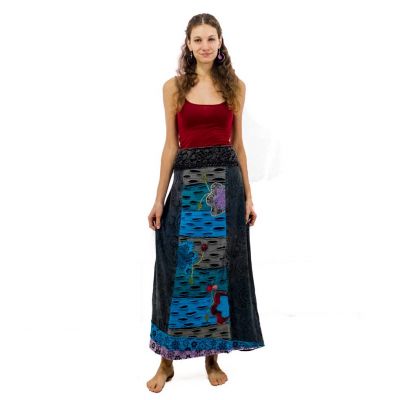 Dlouhá vyšívaná etno sukně Ipsa Awan | M, L, XL