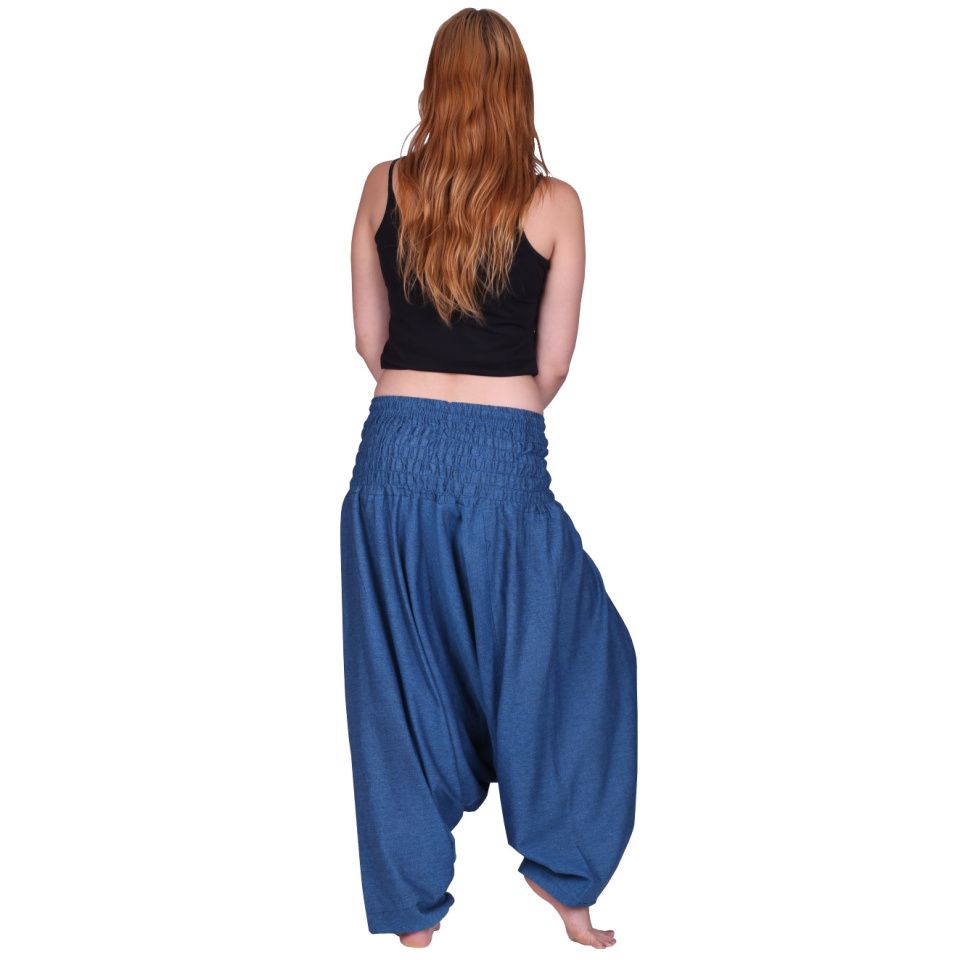 Modré turecké kalhoty harémky Biru Jelas Nepal