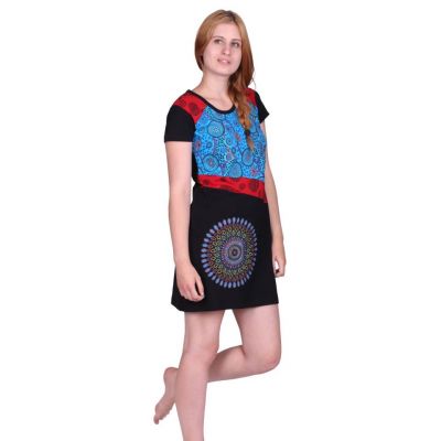 Etno šaty s potiskem a výšivkou Nagarjun Mandala Nepal
