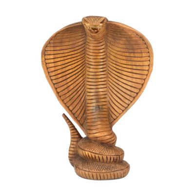 Vyřezáváná dřevěná soška Kobra | Výška 30 cm, Výška 40 cm