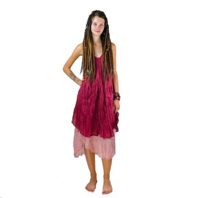 Jednobarevné šaty Nittaya Burgundy | UNI