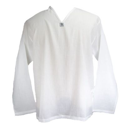 Kurta Abiral White - pánská košile s dlouhým rukávem | XL, XXL