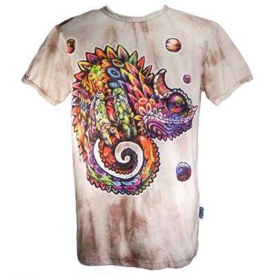 Batikované pánské etno tričko Sure Chameleon Brown | M, XL