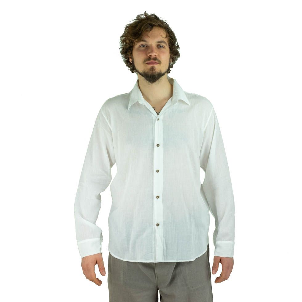 Pánská košile s dlouhým rukávem Tombol White Thailand