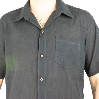 Pánská košile s krátkým rukávem Jujur Black Thailand