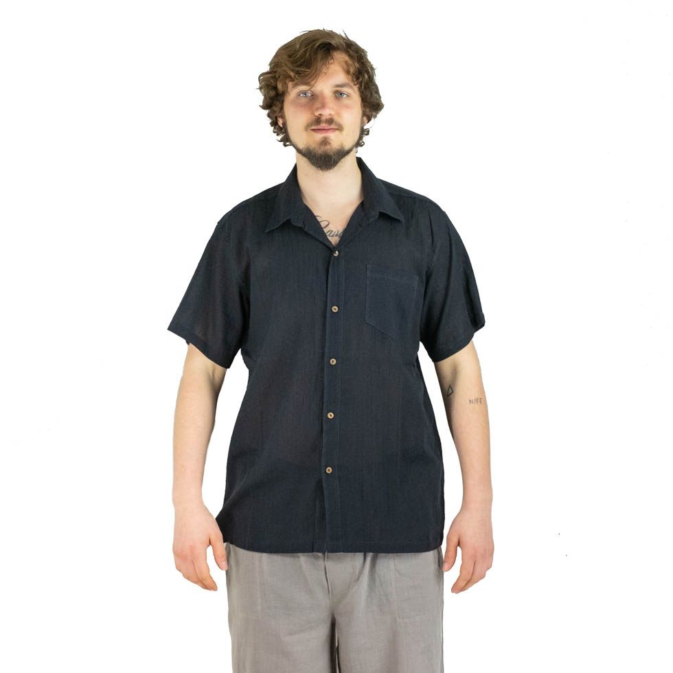 Pánská košile s krátkým rukávem Jujur Black Thailand