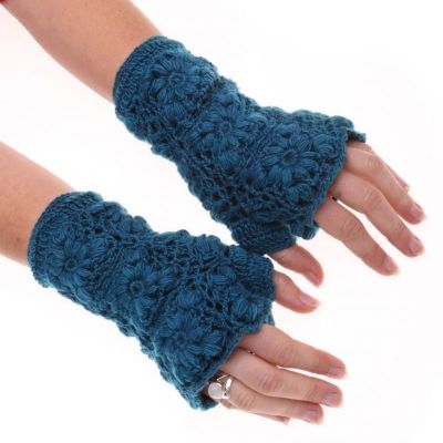 Vlněné bezprstové rukavice Bardia Dark Blue