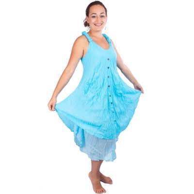 Jednobarevné šaty Nittaya Cyan Thailand
