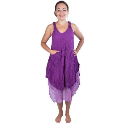 Jednobarevné šaty Nittaya Purple | UNI