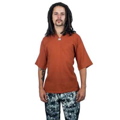 Kurta Lamon Orange- pánská košile s krátkým rukávem | L, XL, XXL - POSLEDNÍ KUS!