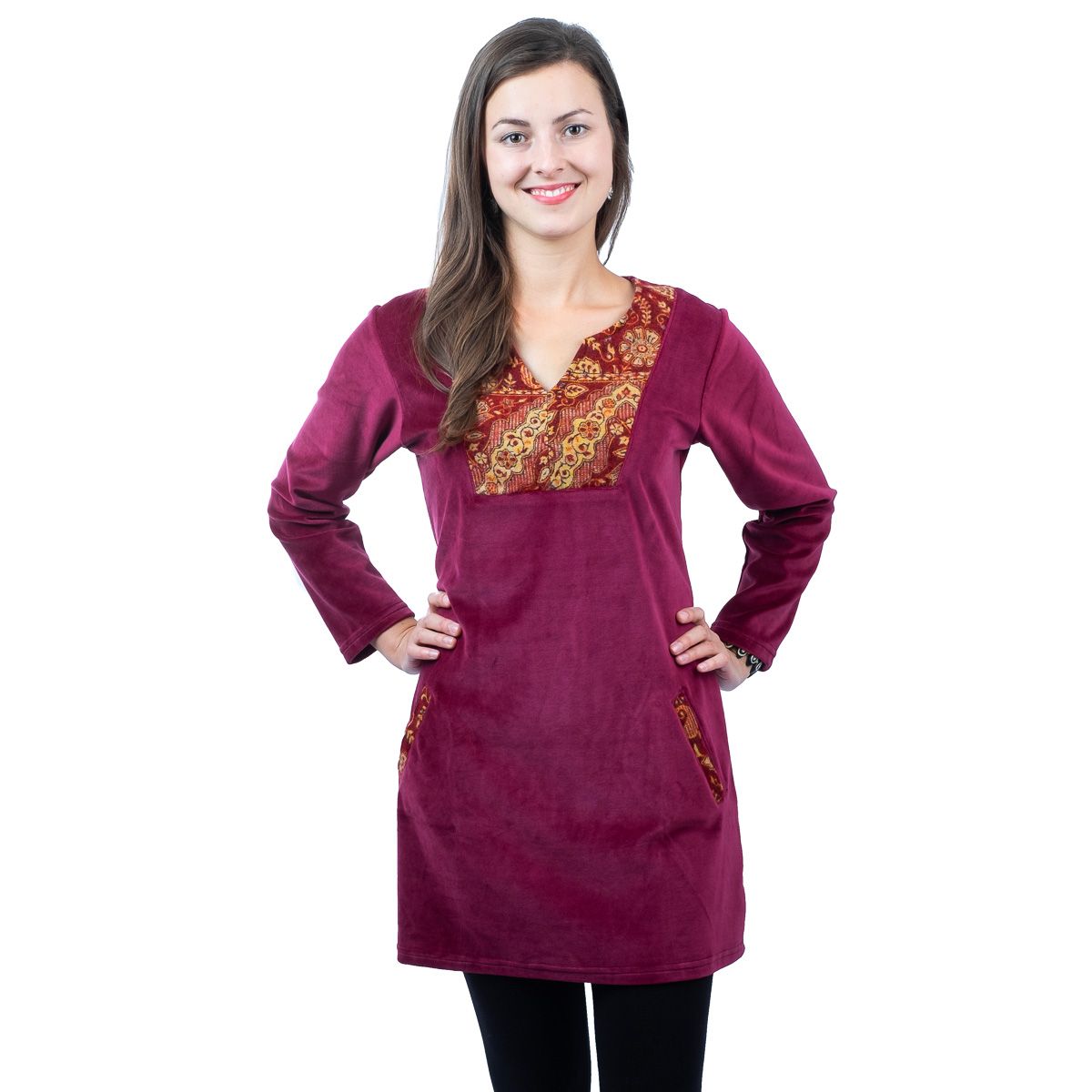 Sametové šaty Kareen Anggur Nepal