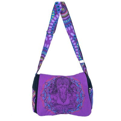 Etno taška s bohem Ganéšou - Ganesh Purple