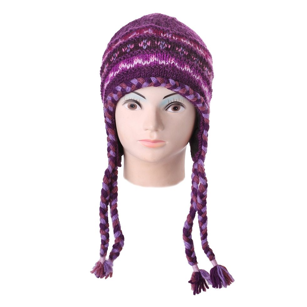 Vlněná čepice Annapurna Purple