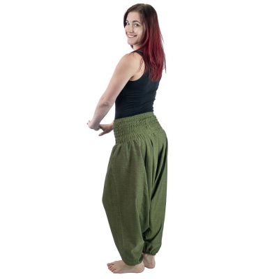 Zelené turecké kalhoty harémky Hijau Jelas Nepal