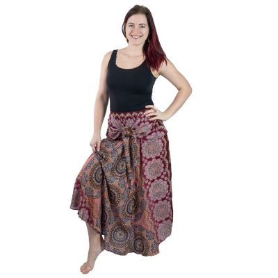 Dlouhá etno sukně s kokosovou sponou Kelapa Gula-gula | UNI