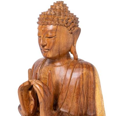 Vyřezávaná dřevěná soška Sedící Buddha 2 Indonesia
