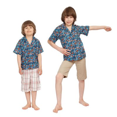 Dětská "havajská košile" Blue Sea | 2-4 roky, 4-6 let, 6-8 let, 8-10 let, 10-12 let