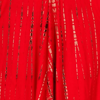 Dlouhé batikované šaty Tripta Red Thailand