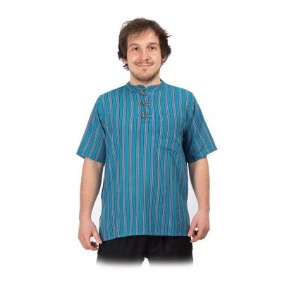 Kurta Pendek Pirus - pánská košile s krátkým rukávem | S, M, L, XL, XXL