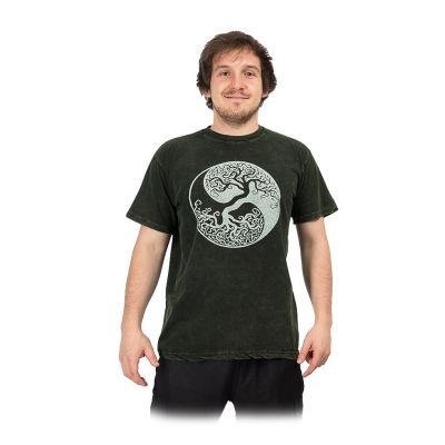 Pánské tričko Yin&Yang Tree Green | M, XL - POSLEDNÍ KUS!, XXL