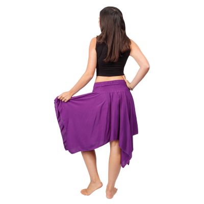Cípatá etno sukně s elastickým pasem Tasnim Purple Nepal