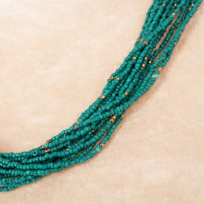 Korálkový náhrdelník Faraja Turquoise India