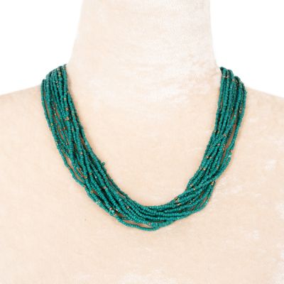 Korálkový náhrdelník Faraja Turquoise