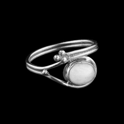 Etno prsten z německého stříbra s kamínkem Gyasi | lapis lazuli - POSLEDNÍ KUS!, onyx