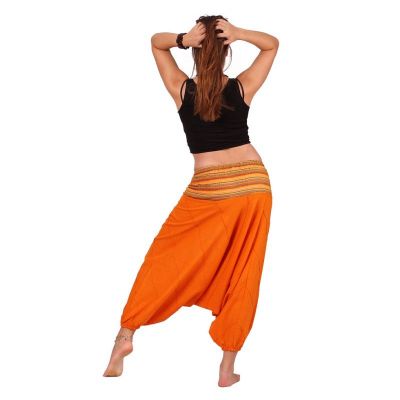Oranžové turecké kalhoty harémky Perempat Jeruk Nepal