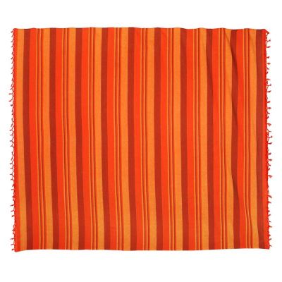 Oranžový bavlněný přehoz na manželskou postel či gauč Kerala Orange