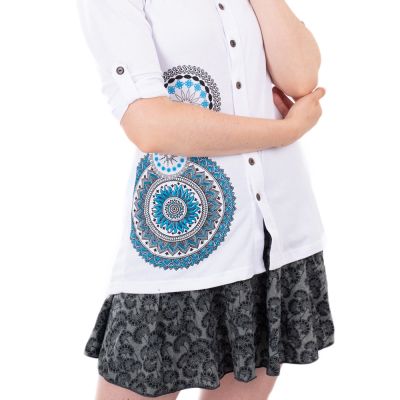 Bílá dámská košile s mandalami Anberia White Nepal