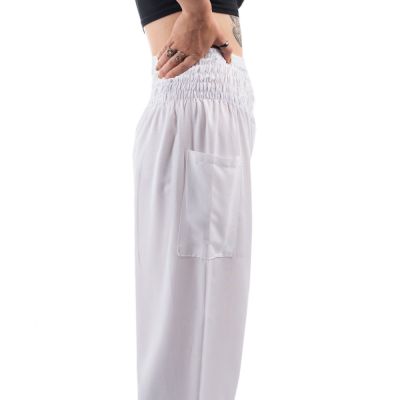 Bílé turecké kalhoty / harémky Somchai White Thailand