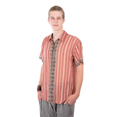 Indická pánská etno košile Kabir Merun | M, L, XL, XXL