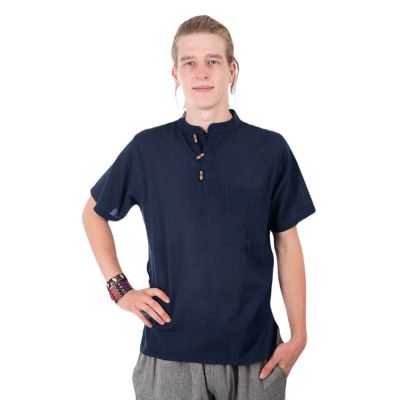 Kurta Pendek Biru - pánská košile s krátkým rukávem | S, M, L, XL, XXL, XXXL