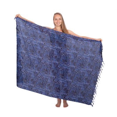 Sarong / pareo / plážový šátek Charoen modrý