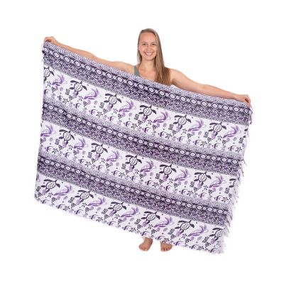 Sarong / pareo / plážový šátek Podmořský svět fialový