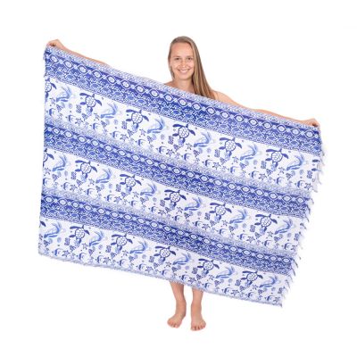 Sarong / pareo / plážový šátek Podmořský svět modrý