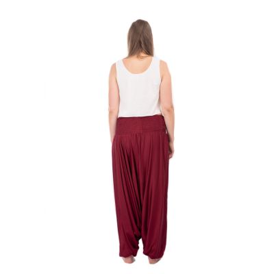 Vínově červené harémky / kalhotová sukně Sudhir Burgundy India