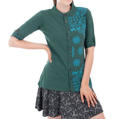 Zelená dámská košile se vzorem paisley Anberia Green Nepal