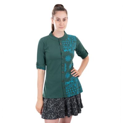Zelená dámská košile se vzorem paisley Anberia Green | S, M, L, XL, XXL