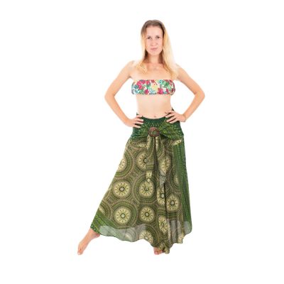 Dlouhá etno maxi sukně s kokosovou sponou Kelapa Narong | UNI