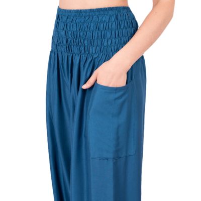 Modré turecké kalhoty / harémky Somchai Petrol Blue Thailand