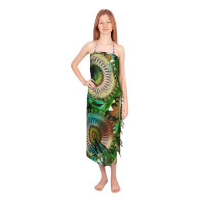 Sarong / pareo / plážový šátek Penelope Green-brown Thailand