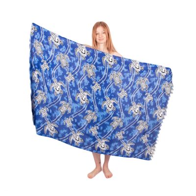 Sarong / pareo / plážový šátek Turtles Blue
