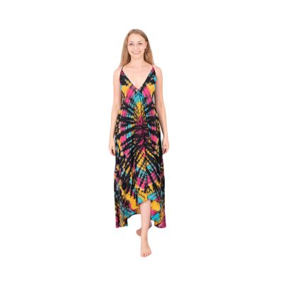 Dlouhé barevné batikované šaty Tripta Lollipop | UNI