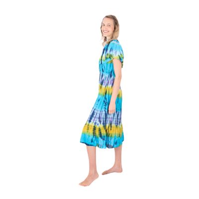 Dlouhé batikované šaty s volány Annabelle Dream Thailand