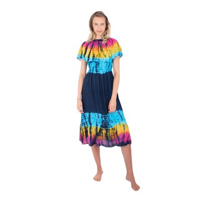 Dlouhé batikované šaty s volány Annabelle Twilight | UNI